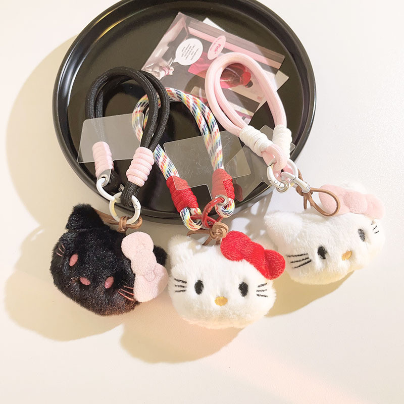 

Hello Kitty Keychain For Car Girls Cute Anime Pendant Phone Strap Kawaii Gift Women Fashion Accessories Sanrio Charm