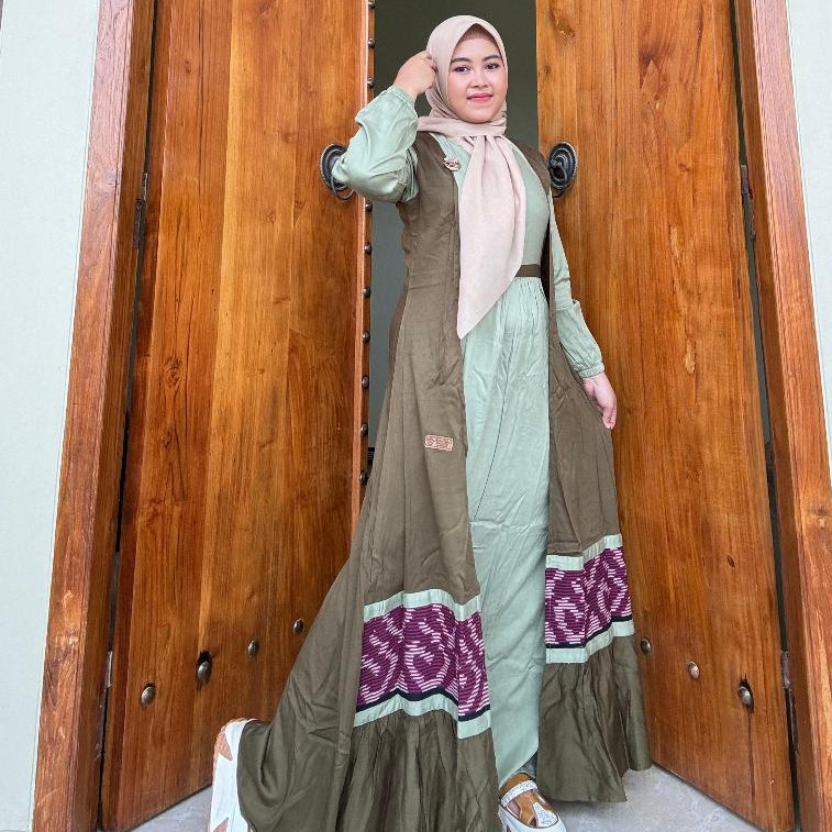 Gamis Amanda Khanza (Free Pouch & Goodie Bag) Rayon Twill Premium  Mix Tenun Troso Random