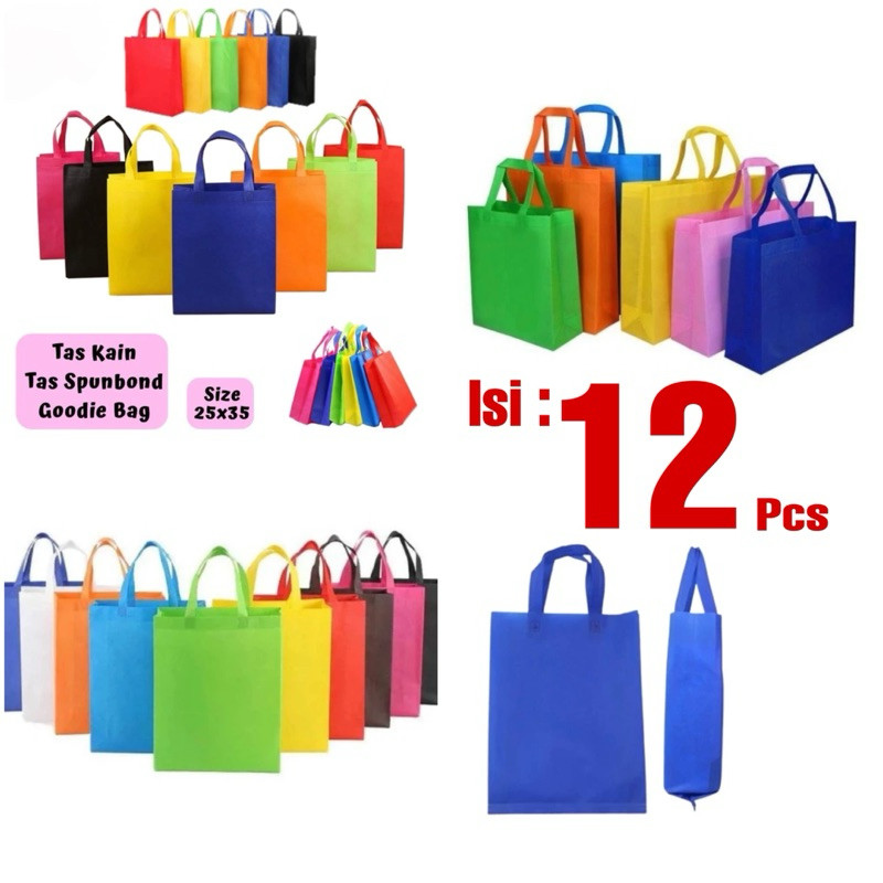 

Tas Spunbond / Tas Hajatan / Tas Goodiebag / Tas Souvenir 25x35x8 isi 12pcs