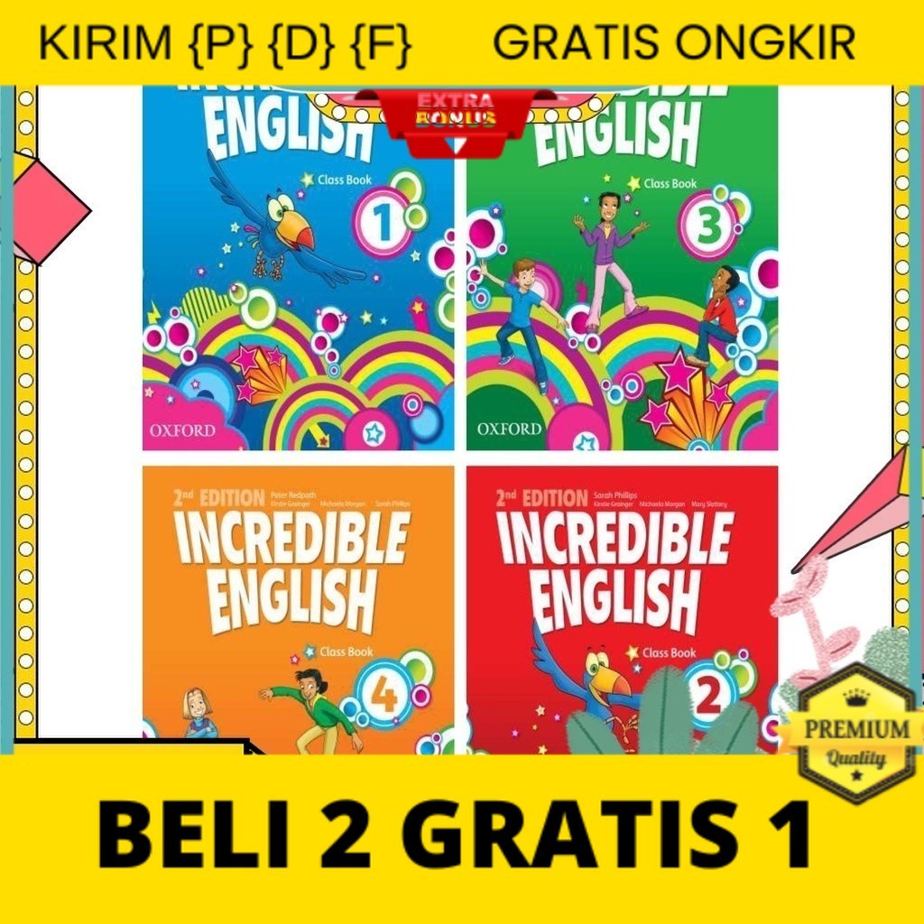 

{P} {D} {F} 2nd Edition / Incredible English Class Book 1 2 3 4 / Colour