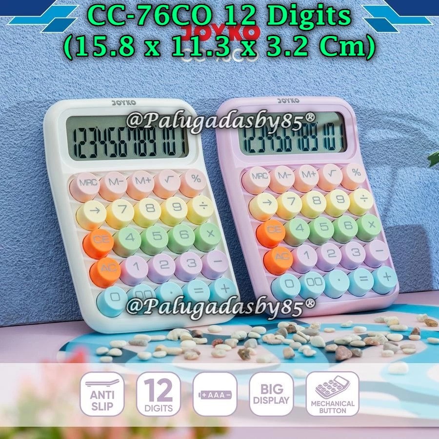 

(1 Biji) GROSIR Kalkulator JOYKO CC-76CO 12 Digits Check / Kalkulator Aesthetic CC-76CO (1 Biji)