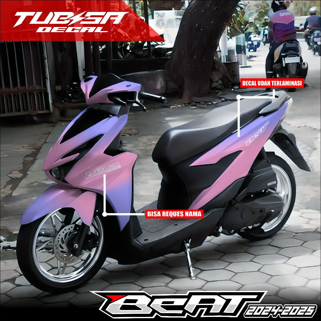 (COD) Decal Sticker BEAT CBS Street Deluxe 2024 2025 Full Body - Stiker Modifikasi Variasi Fullbody
