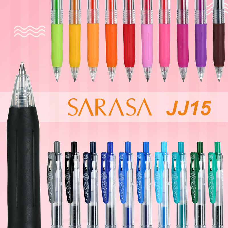 

1Pcs Zebra SARASA Color Gel Pen JJ15-0.5mm 20 Colors Optional Waterproof and Light-resistant Colorful Bright Writing Stationery