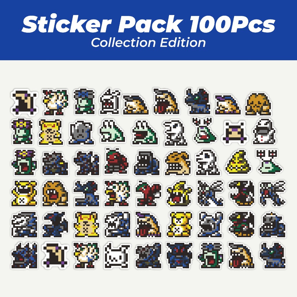 

Hot Stiker Pixel Digimon V17 Lucu Anti Air Stikers Berperekat Waterproof Sticker Decal Buat Motor Helm Buku Journal Koper Casing HP Laptop Botol Minum