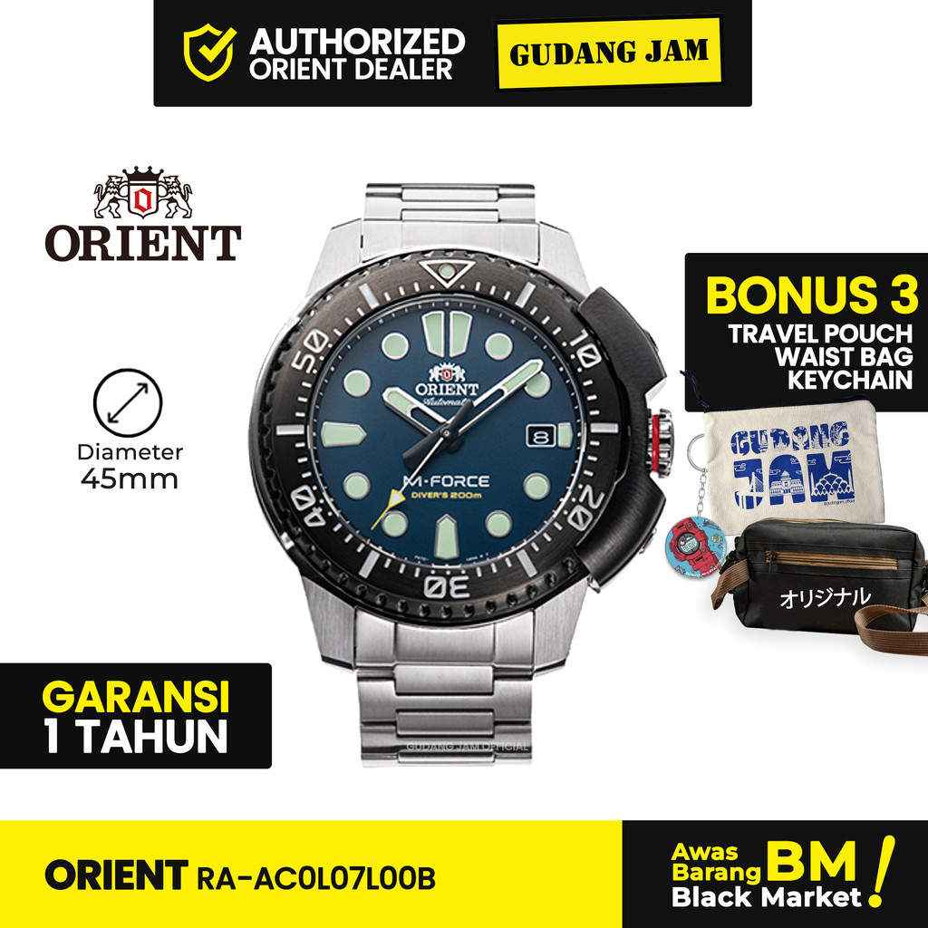 Jam Tangan Pria Orient RA-AC0L07L00B Sports M-Force Mechanical