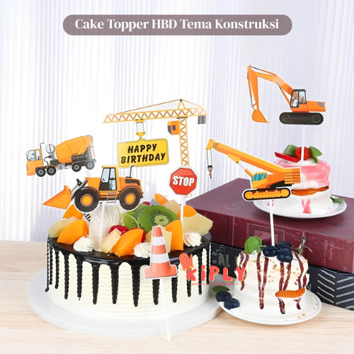 

Cake Topper Konstruksi Kualitas Premium / Set Hiasan Kue Ulang Tahun Alat Berat Lengkap Cake Topper HBD Tema Konstruksi Set Lengkap / Hiasan Kue Ulang Tahun Anak Laki-laki