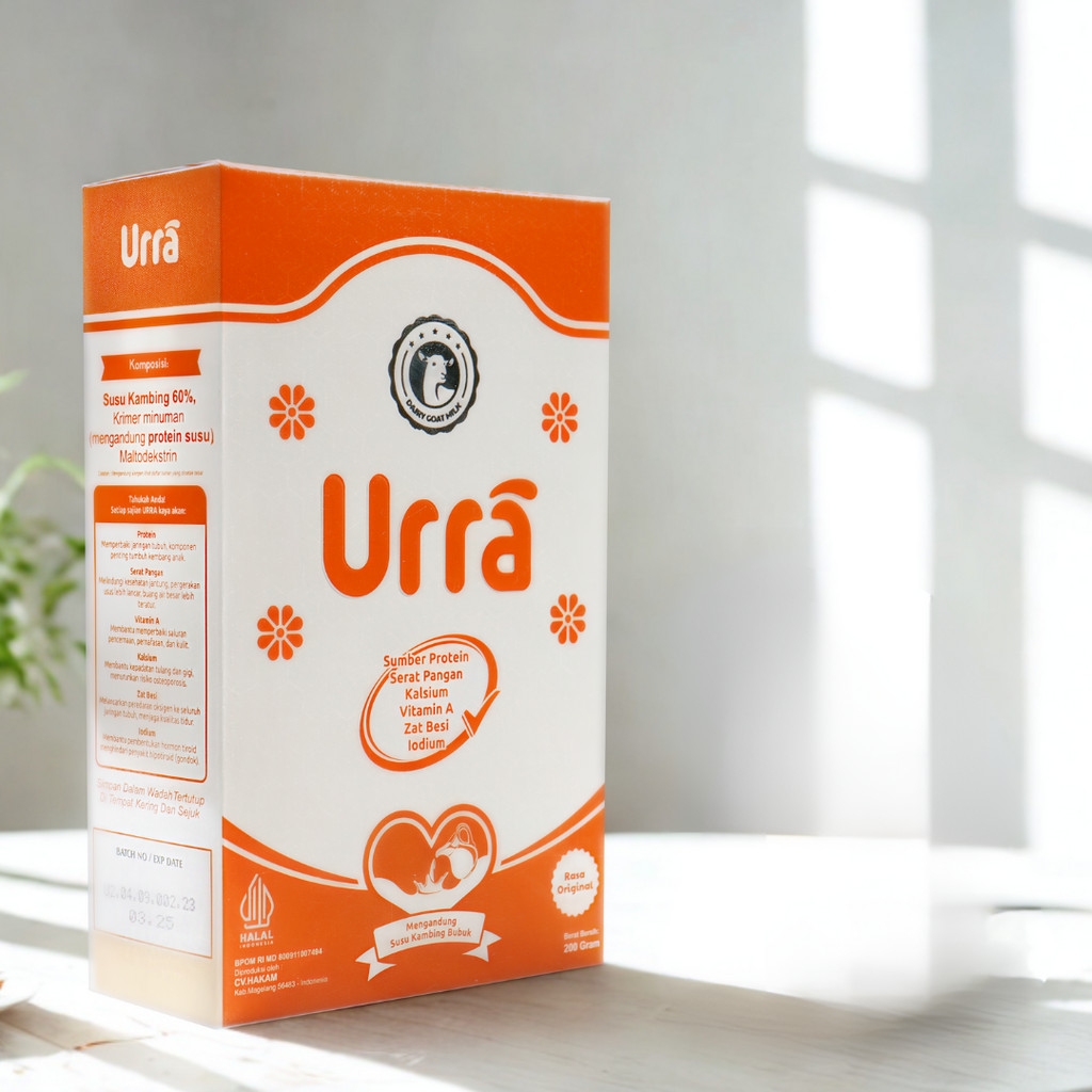 

URRA - Susu Kambing Saanen Bubuk Premium - Tinggi Nutrisi dan Kalsium - Halal BPOM