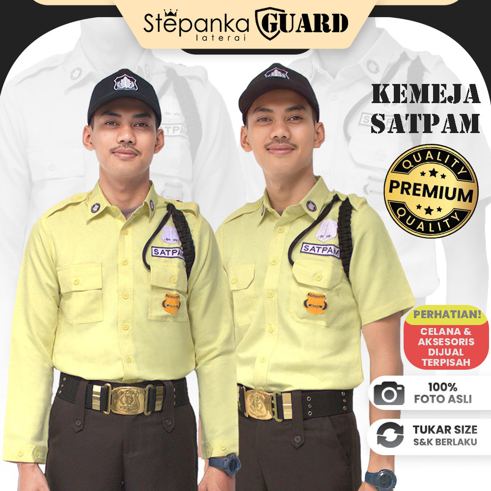 Seragam Satpam 2026 PREMIUM / Kemeja Satpam Krem / Kemeja PDH Satpam / Kemeja PDL Satpam / Seragam