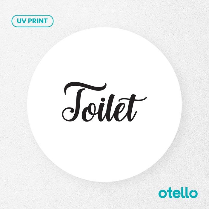 

Tulisan Toilet Sign Board Akrilik Tempel Dinding Papan Acrylic - Bulat Hitam, 15 cm