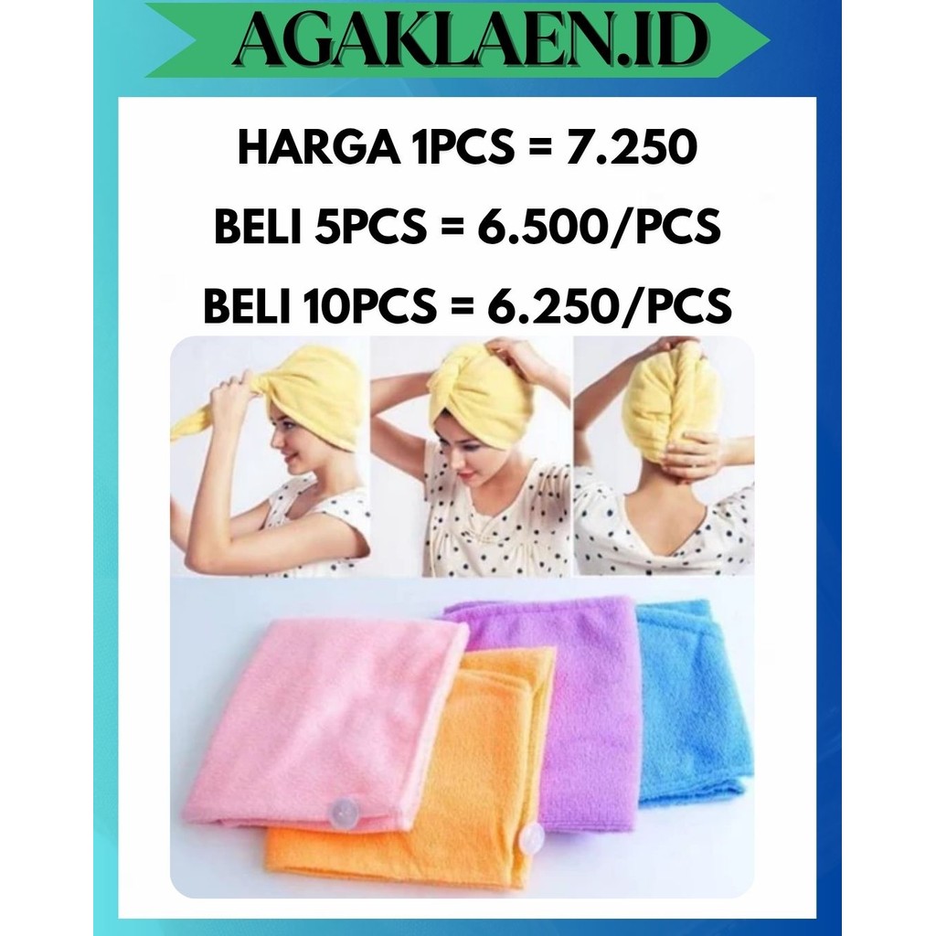 AL HANDUK TURBAN KERAMAS CORAL VELVET UNTUK MENGERINGKAN RAMBUT PATEN KALI