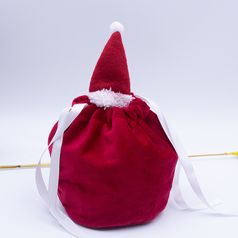 

Antlers Bags Red Santa Claus Velvet Draw String Candy Bags Gift Packing Bags Dropshipping Decoration 2023 Navidad