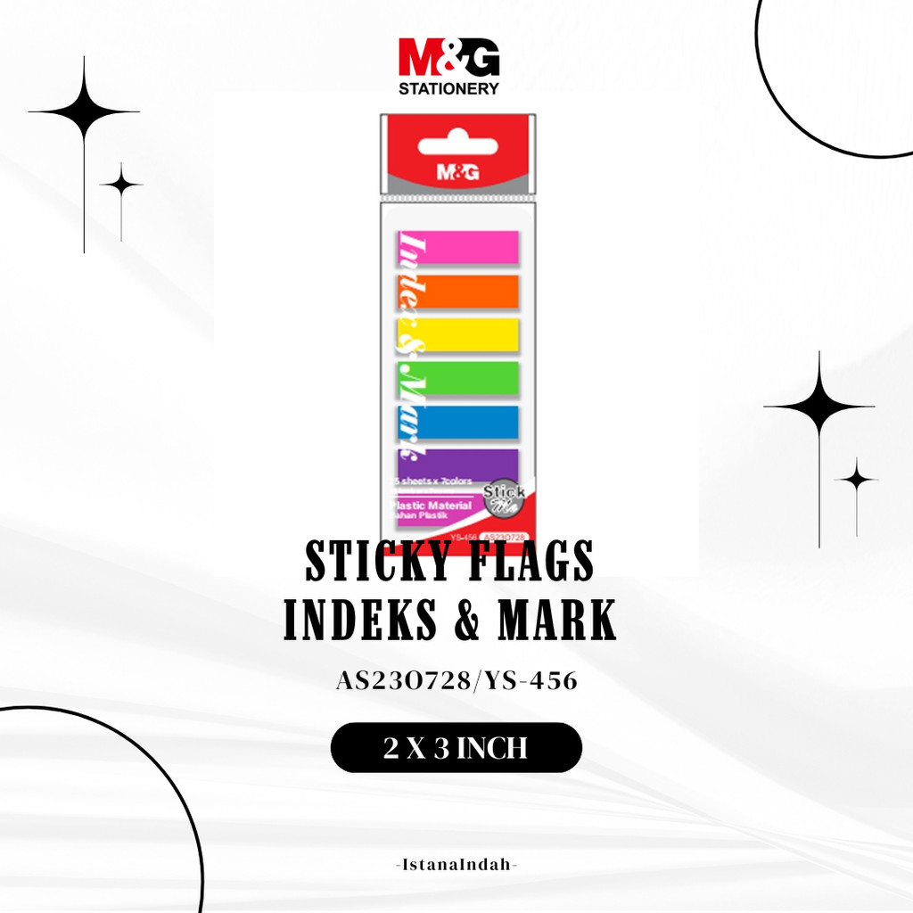

M&G Sticky Flag - Index & Mark 25 Sheet x 7 Colors Plastic Material AS23O728 YS-456