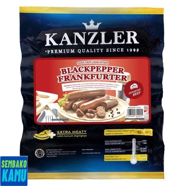 

Kanzler Blackpapper Frankfurter 300 gr - Sosis