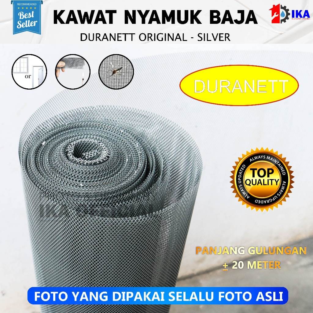 DURANET KAWAT PARABOLA BAJA /KAWAT BAJA KAWAT ANTI NYAMUK ( PER ROL) Kawat Nyamuk BAJA Anti Tikus ka