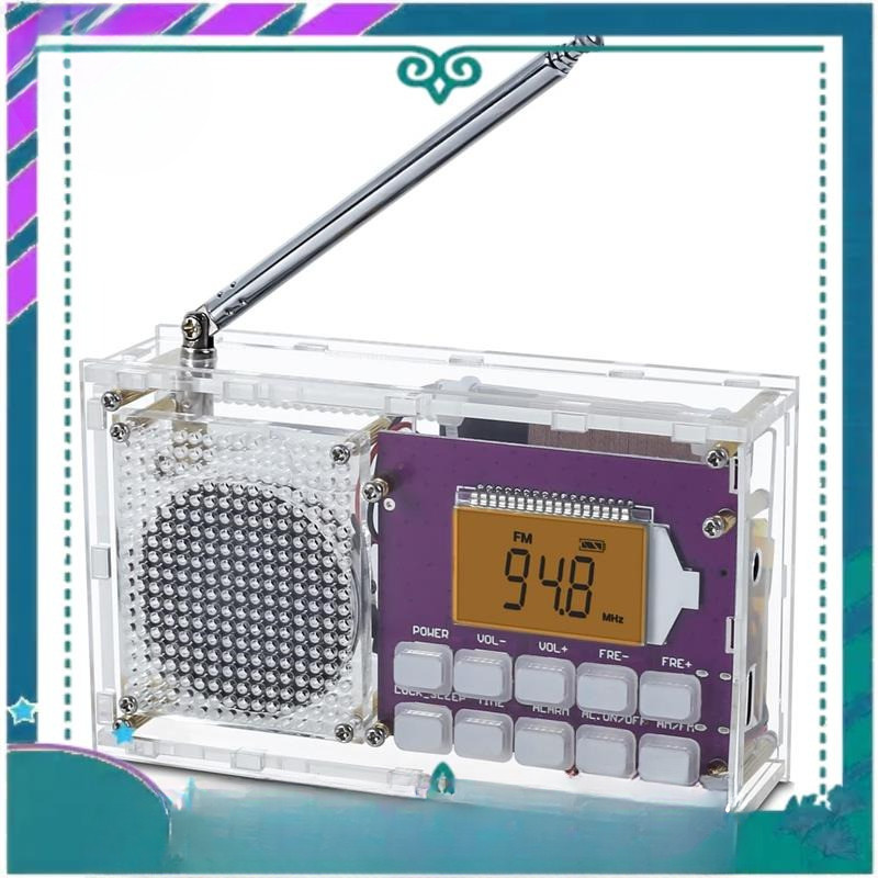 Upgraded DIY Digital Radio Kit Digital Radio LCD Display Assemble Kit FM 87-108MHZ With Clock For St