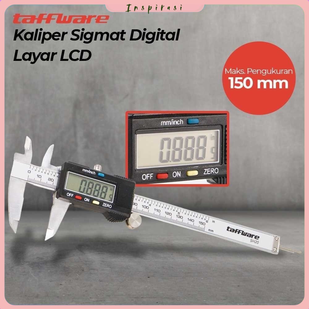 

Taffware Kaliper Sigmat Penggaris Jangka Sorong Digital Layar LCD - SH20