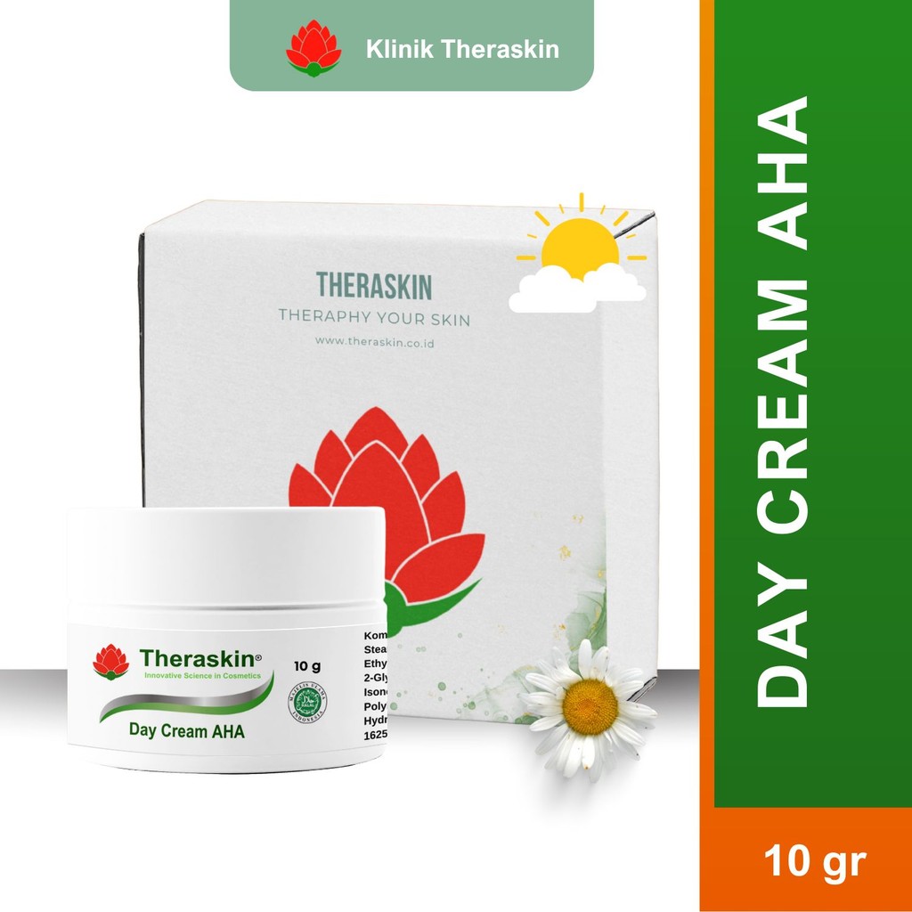 Theraskin Day Cream AHA / Krim Siang dengan Glycolic Acid 4% Untuk Kulit Flek