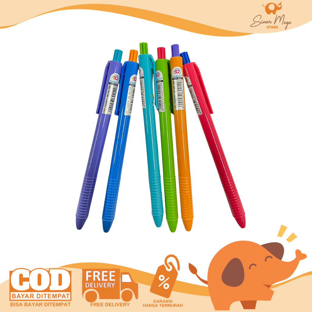 

Squeezy Oil Gel Pen Pena Gel Splash 0.7mm Hitam GP-SQ810
