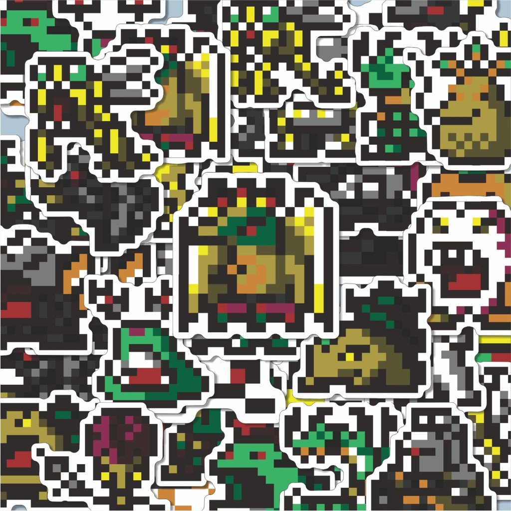 

100PCS Lucu Stiker Pixel Digimon V31 Stiker Aesthetic Stiker Anti Air Stikers Berperekat Waterproof sticker decal buat Motor Helm Buku Journal Koper Casing HP Laptop Botol Minum Hadiah anak