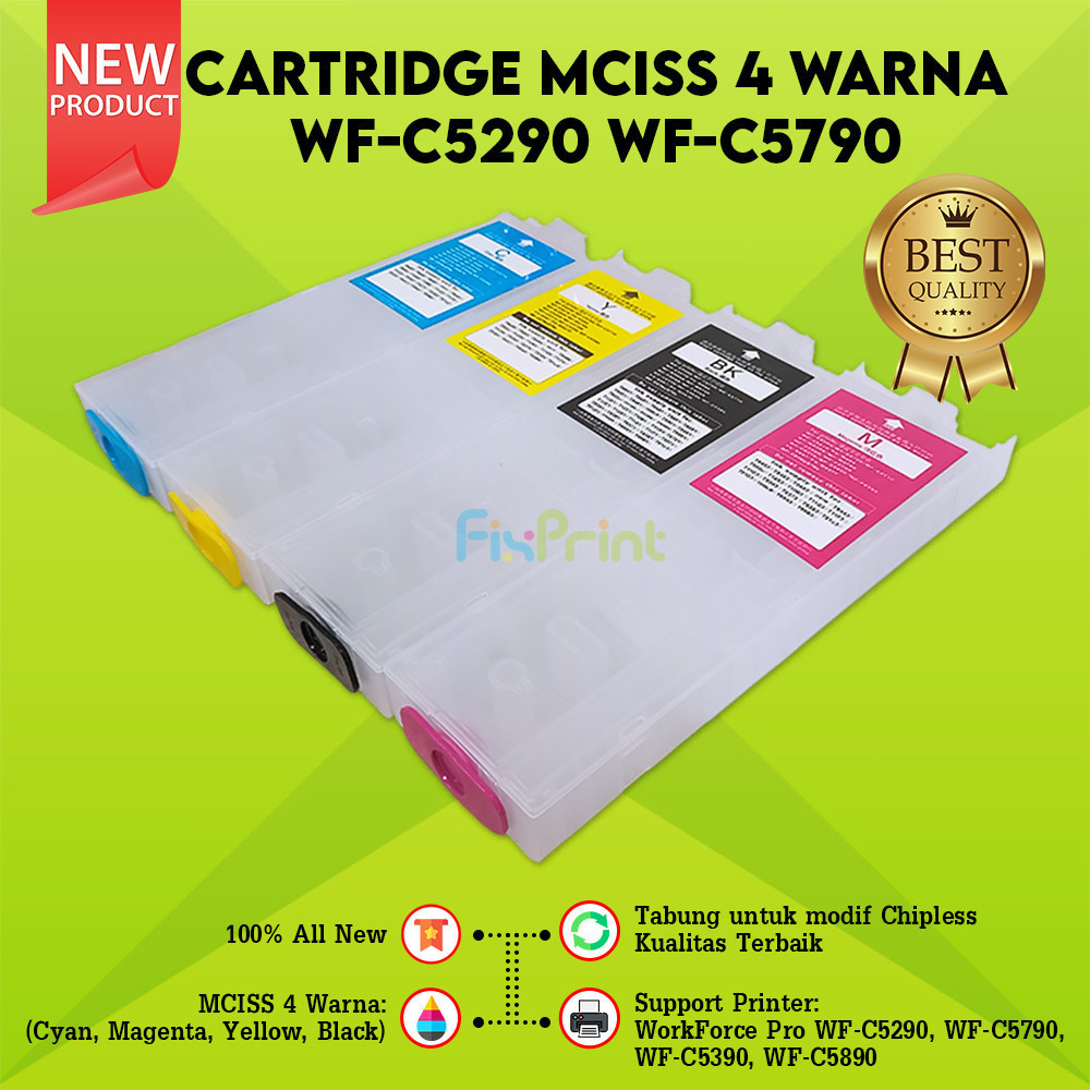 Tabung CISS MCISS Tinta EPSON WF-C5790 WF-C5290 C5290 C5790 C5390 T9451 T9454 CISS Tanpa Chip MCISS 
