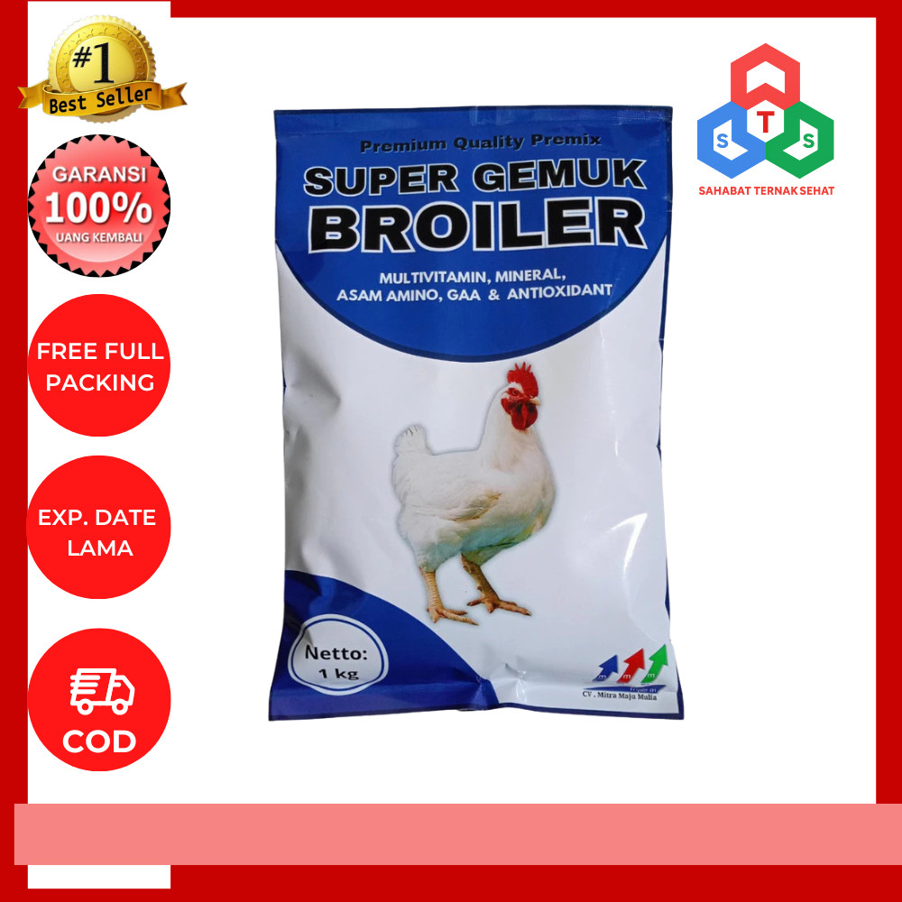 PREMIX BROILER SUPER GEMUK BROILER 1 KG - Multivitamin Untuk Ayam Broiler