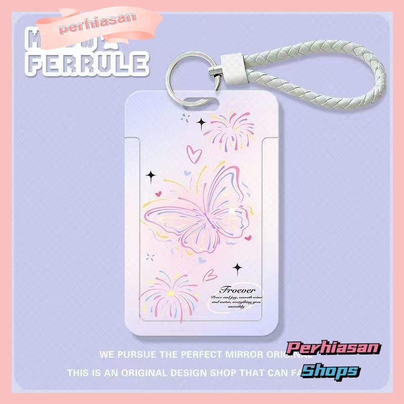 

【Perhiasan Shops】ID CARD HOLDER MOTIF KAWAII TEMPAT KARTU PHOTOCARD PHOTO CARD Dilengkapi Dengan Tali Tangan Berkualitas Tinggi Mendukung Diskon Untuk Pembelian Grosir,Seri Kupu-Kupu Indah