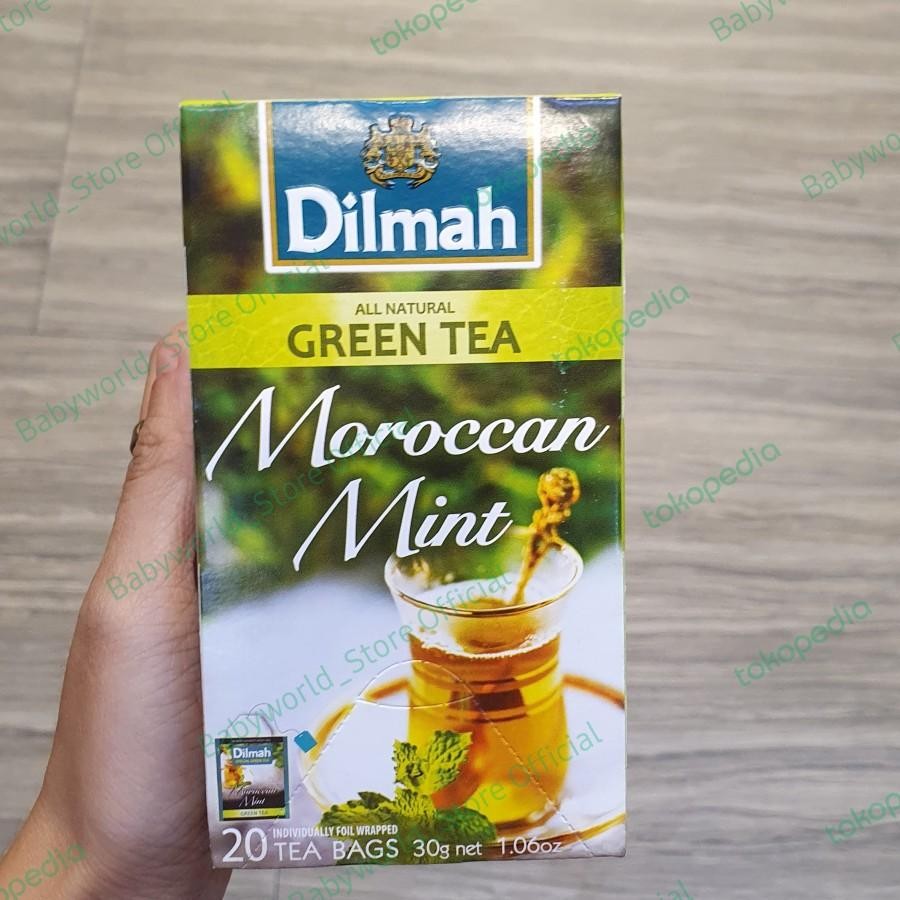 

Dilmah Moroccan Mint Green Tea Teh Celup Import ( 20 Bags )
