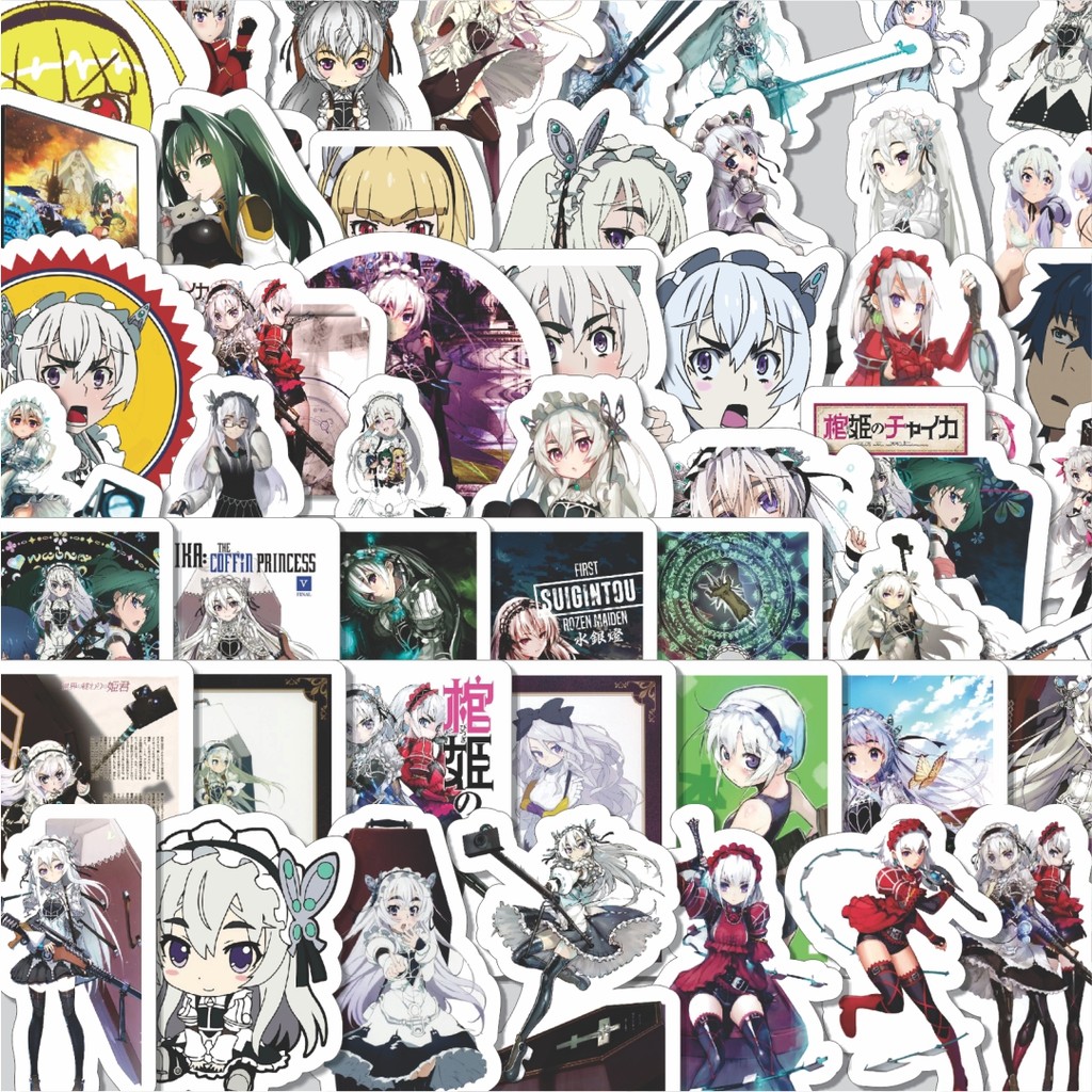 

Stiker Cutting Pack Stiker Anime Series Chaika The Coffin Princess Dekorasi Lucu Kreatif untuk Notebook, Skateboard, H