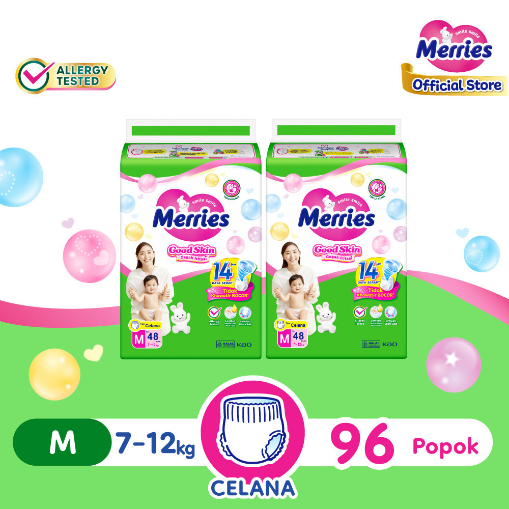 

NEW Merries Pants Good Skin M 48 Twinpack Super Serap PREMIUM
