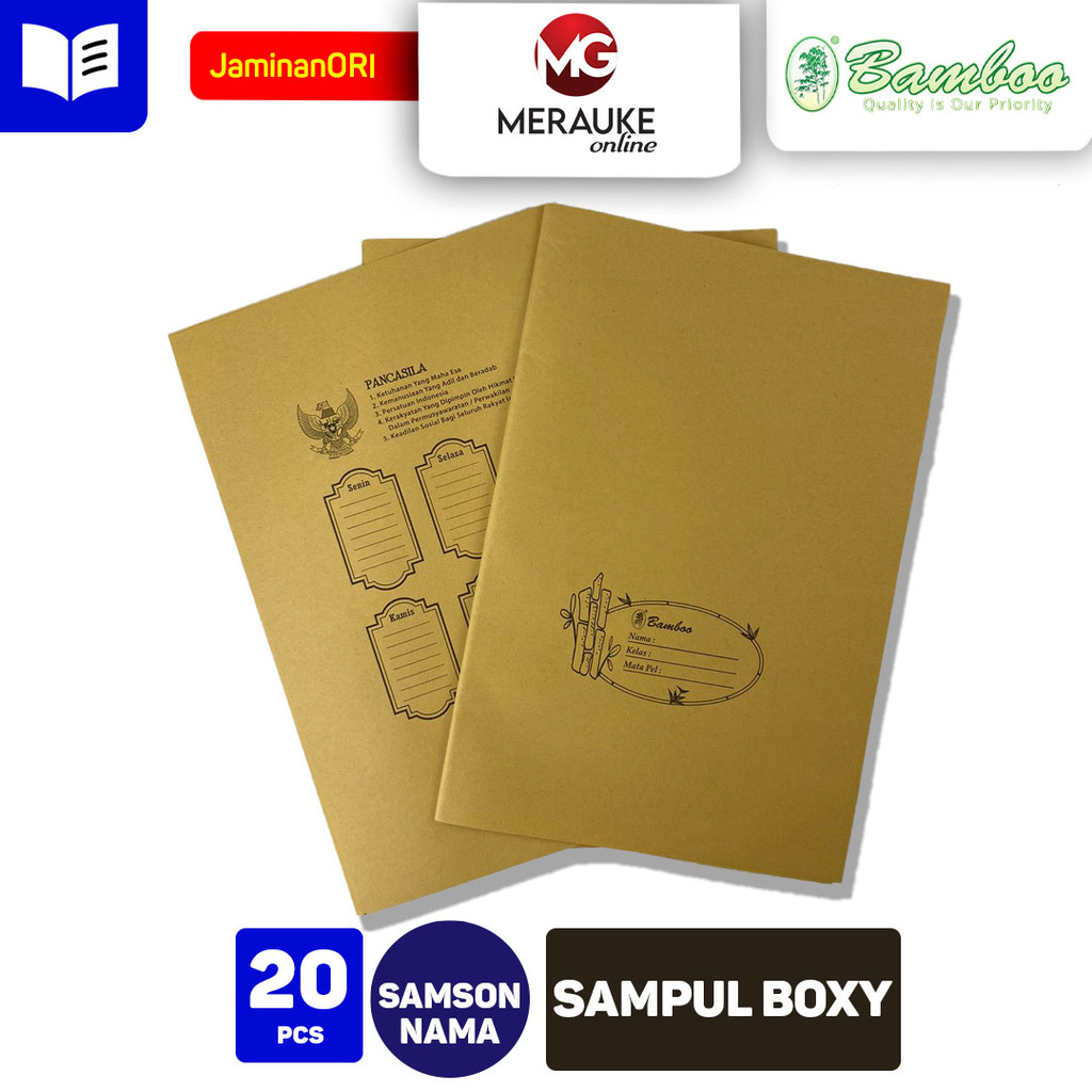 

Bamboo Sampul Buku Tulis Samson Uk BOXY 18 x 25cm SBN ( 20 Lembar )