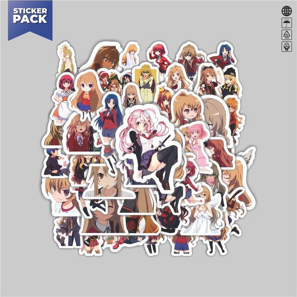 

[100PCS]Stiker Pack Stiker Anime Series Toradora Karakter Mix 2 Aesthetic Vinyl Anti Air Dekorasi Sticker Laptop Buku Journal Koper Helm Casing HP Gitar Helm Skateboard