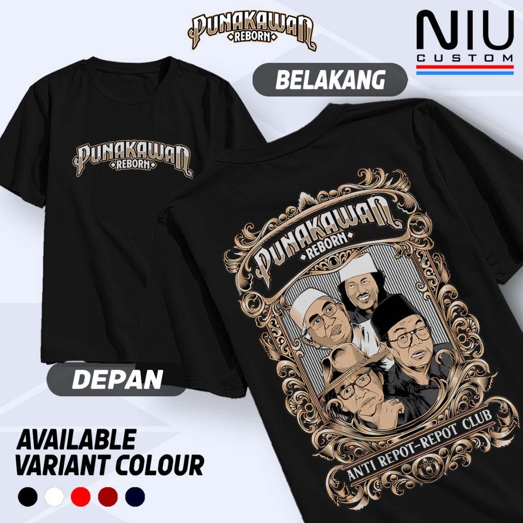 Kaos Punakawan Reborn - Baju Gusdur - Kaos Caknun - Kaos Gusmus - Kaos Sujiwo Tejo Terlaris BIsa COD