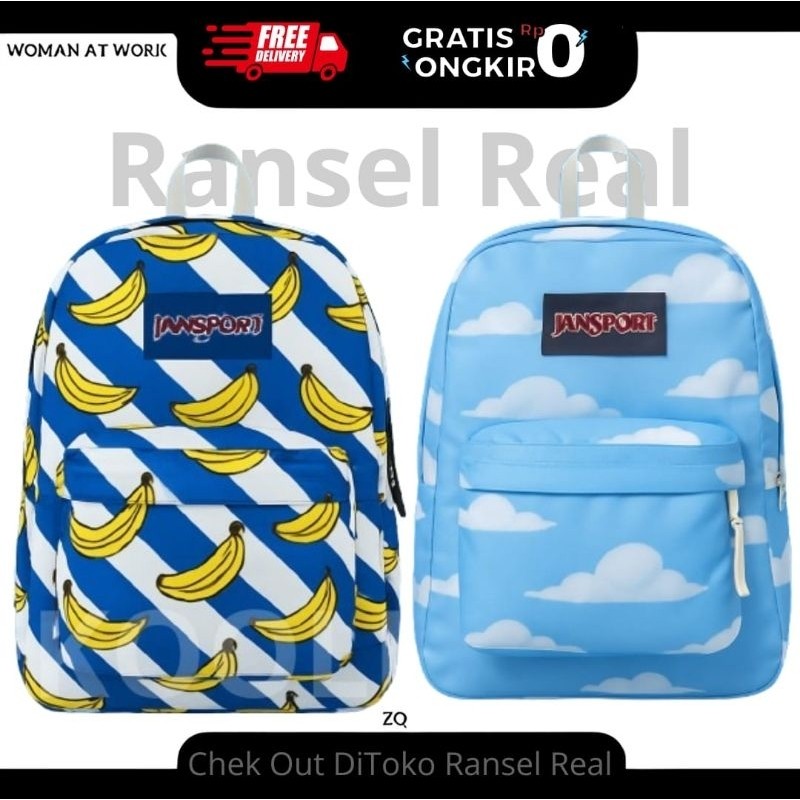 MK87YH Tas Jansport Backpack Pria Kulitas Import 100% Premium Full Tag Embos