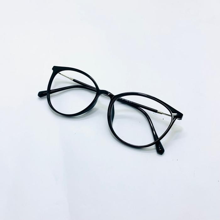 [B e l i  1  Gratis 1 Untuk Pemesanan Kacamata Minus] Kacamata Oval Photocromic dan Bluecromic Semi 