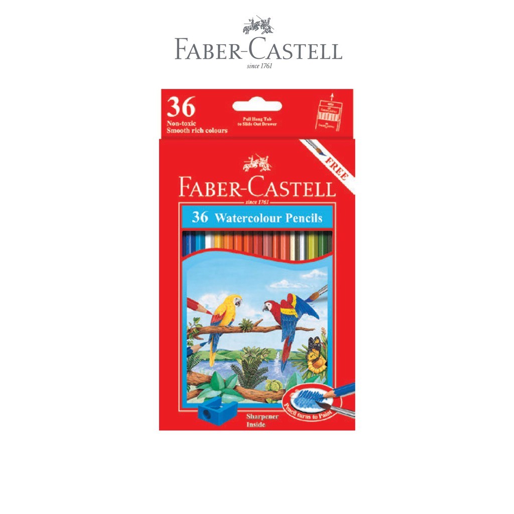 

Faber Castell Pensil Warna Cat Air Watercolour Pencils set 36 Panjang