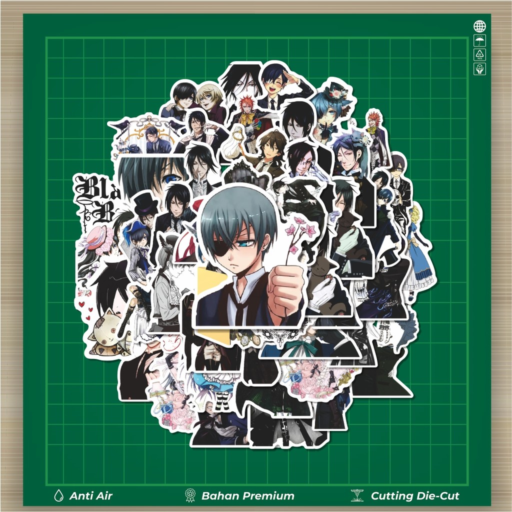 

HOT 50 PCS STIKER Stiker Anime Black Butler Char Mix 3 Stiker Fashion Cars Decal Dingin Kartu Album Custom Vinyl Anti Air- Sticker Aesthetic Buku Journal Koper Casing HP Tablet Laptop Helm Motor Botol Minum