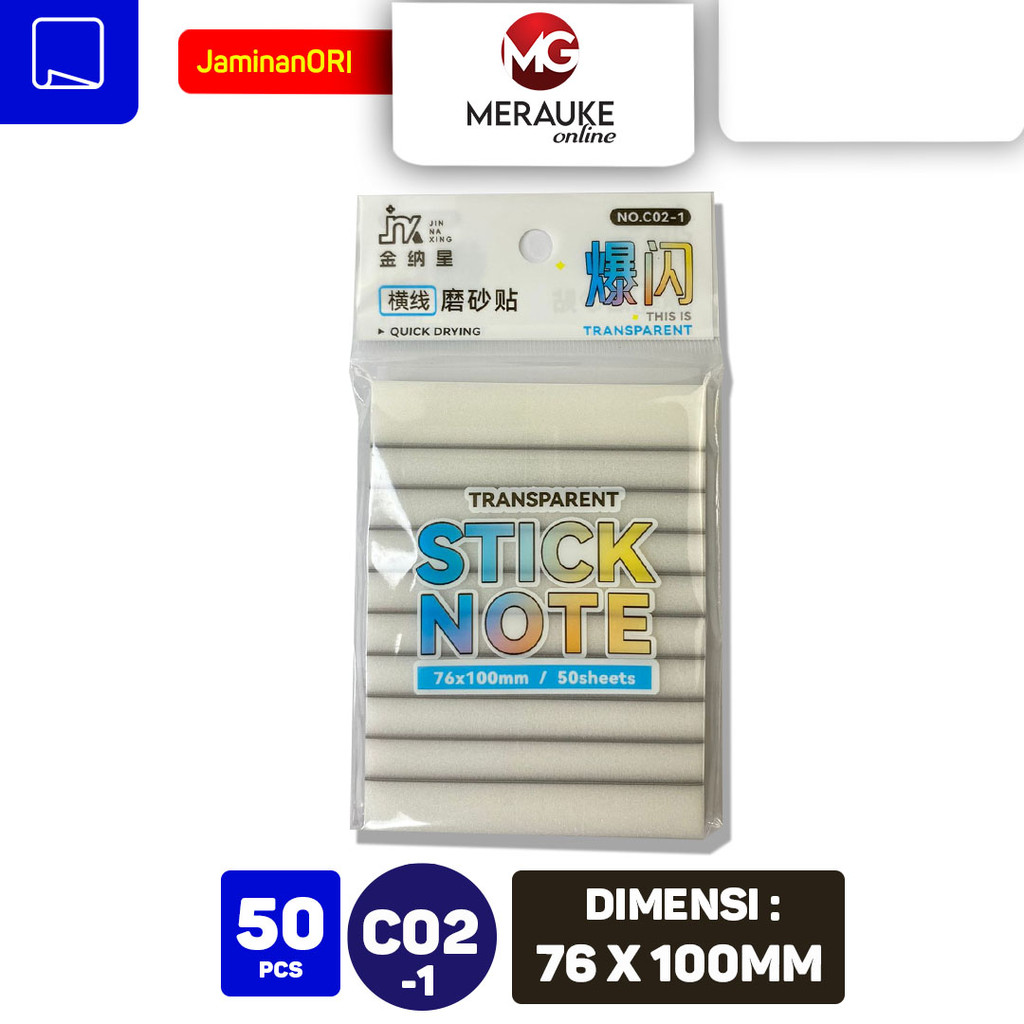 

JIN NA XING Sticky Notes TRANSPARENT LINE C02-1