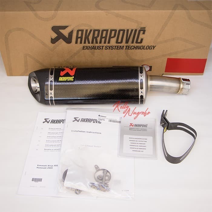 Knalpot Akrapovic Kawasaki Ninja 250 Ninja 400 Fi 2018 Slip On Ori