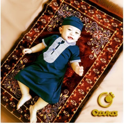Baju Bayi Laki-Laki Baju Muslim Gamis Koko Jubah Bayi Usia 0 1 2 3 4 5 6 7 8 9 Bulan