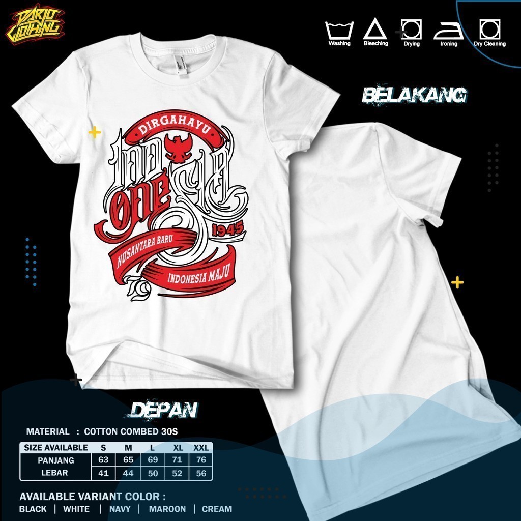 Toko Kaos - DarjoClothing - Kaos Dirgahayu Indonesia Semi Katun