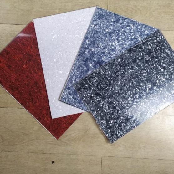 Pickguard Gitar Bahan Pearl 3ply / Bahan PickGuard Gitar Pearl 3Ply - Hitam