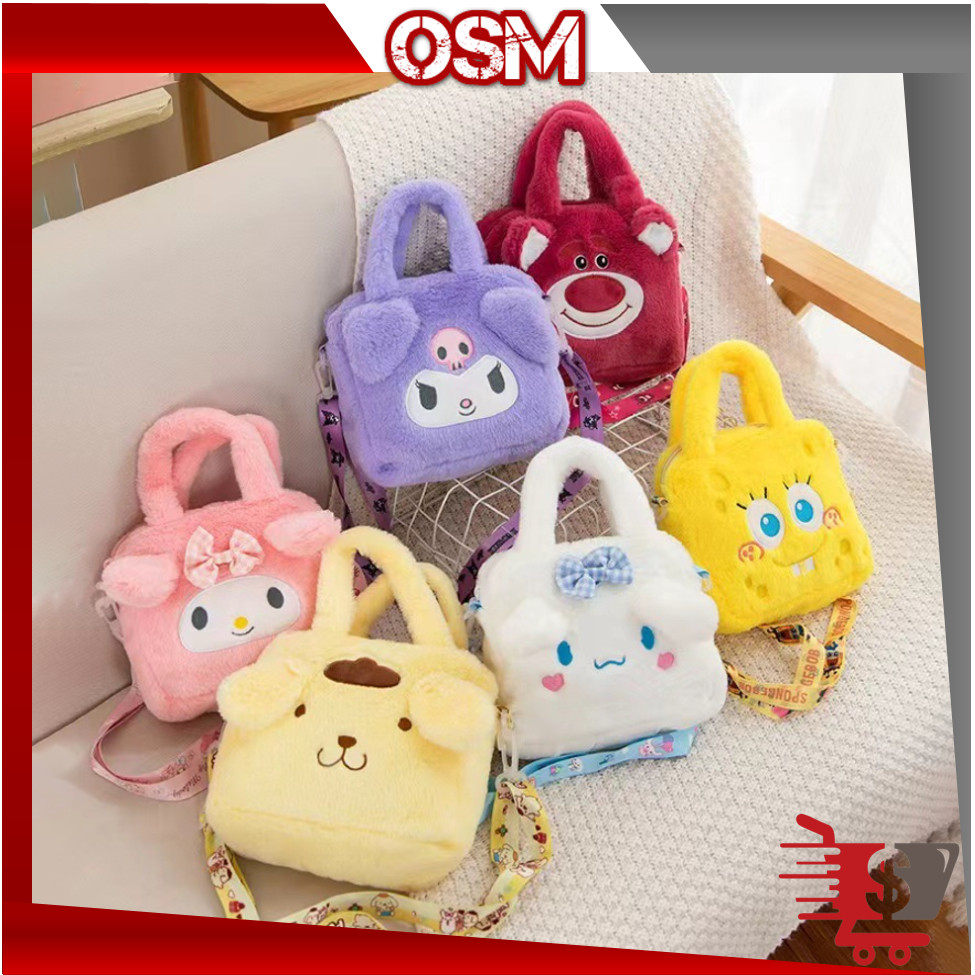 OSM - T6263 Tas Pinggang Anak Perempuan / Cute Hand Bag Bulu