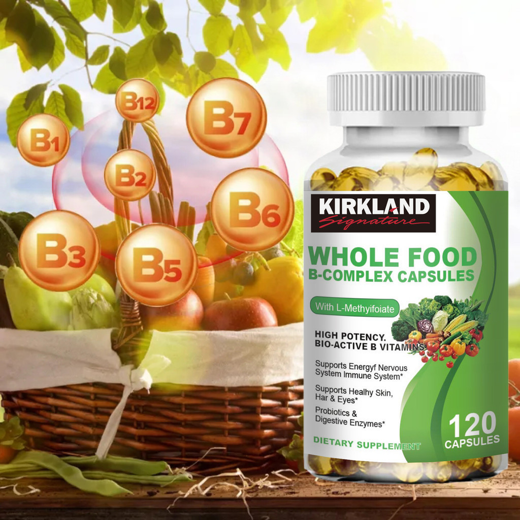 RB22 KIRKLAND Vitamin B Complex Capsule VB1 B6 B12 Supports Better Moods, Nervous System Health &