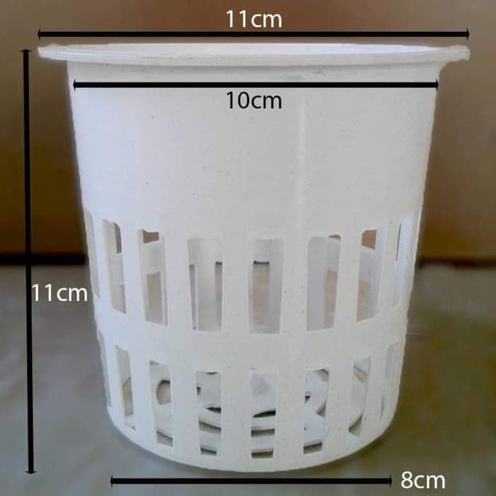 (RLS) Netpot Putih 10 cm / Netpot Hidropnik hitam 10cm / Netpot Putih 10cm