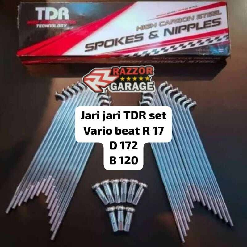 Ruji jari jari TDR CRHOME beat vario 110 125 150 ring 17 original tdr dan wilwood