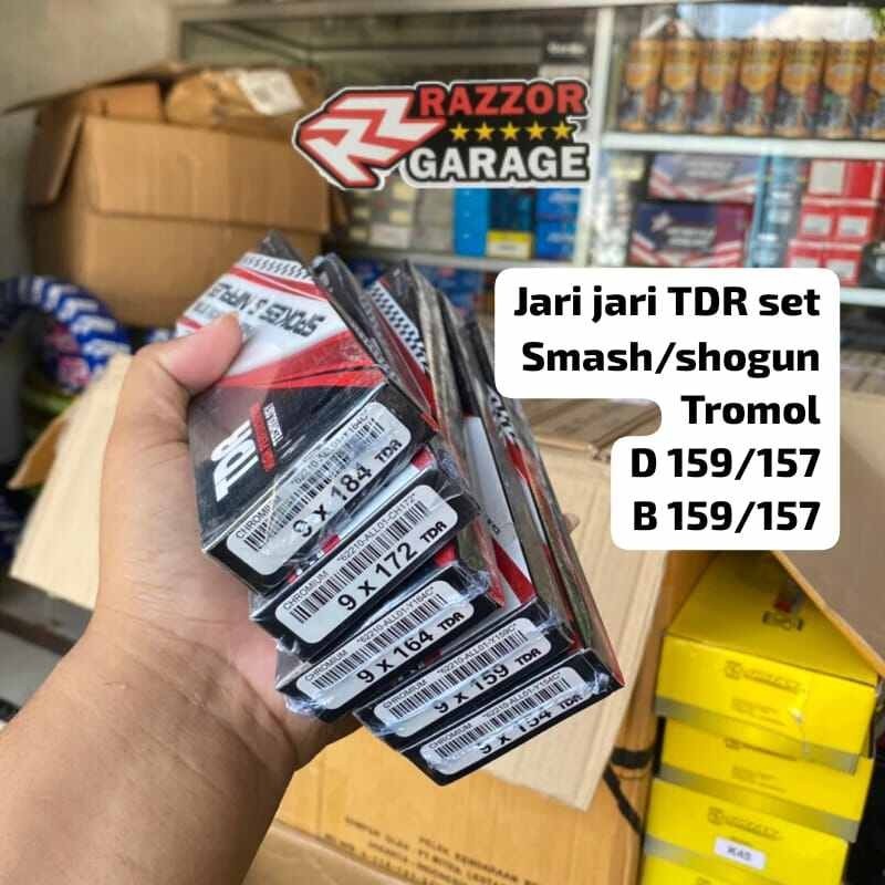 Ruji jari jari TDR CRHOME smash shogun satria 2t tromol ring 17 original tdr dan wilwood
