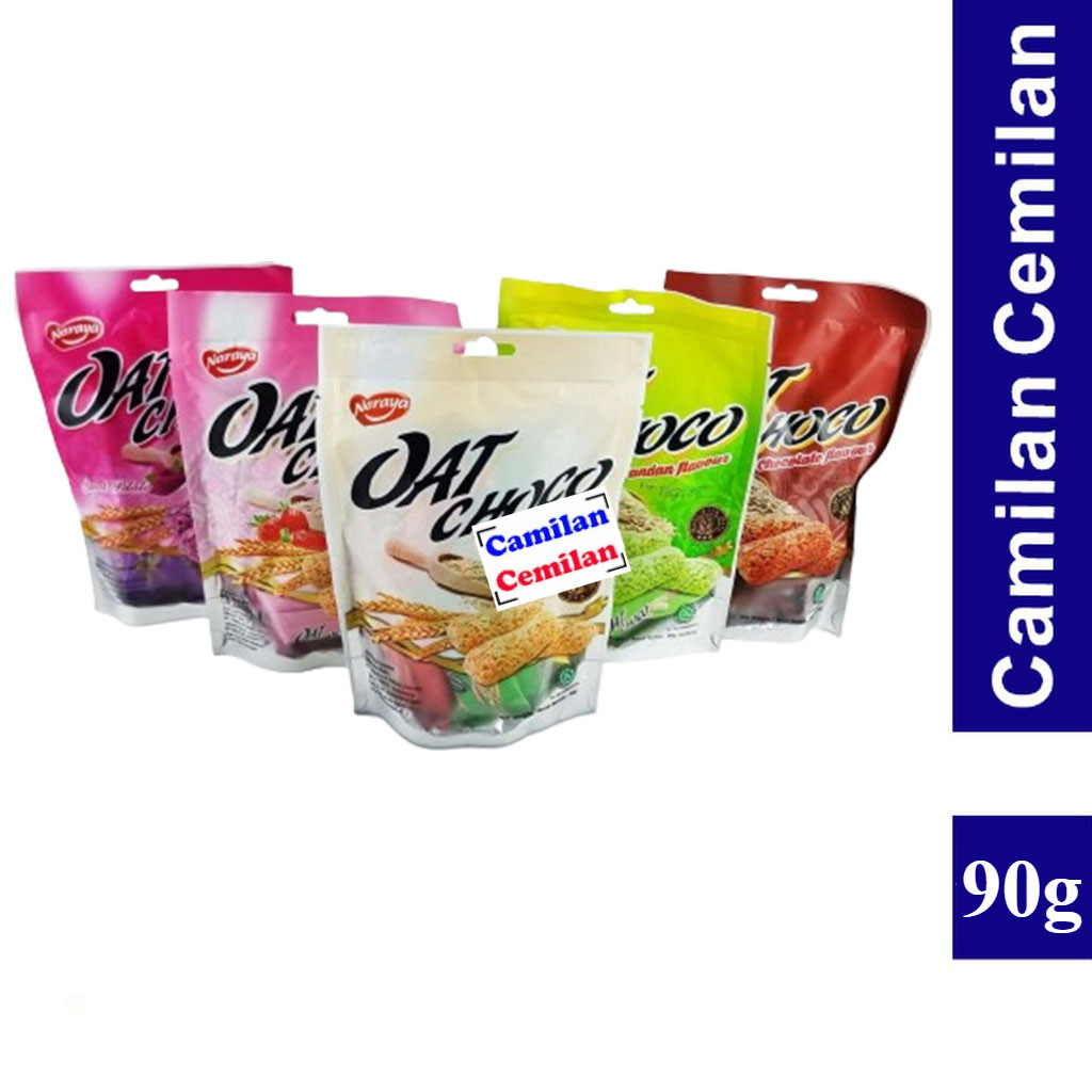 

Naraya Oat Mini Choco Snack Sereal Vanilla Pandan Green Tea Strawberry isi 9 pcs x 10 gr