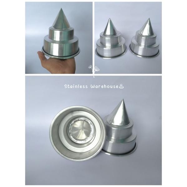 Cetakan Nasi Tumpeng mini/Dua susun|Loyang Tumpeng 2 Susun|Cetakan/Loyang Nasi Tumpeng Ukuran 12cm, 