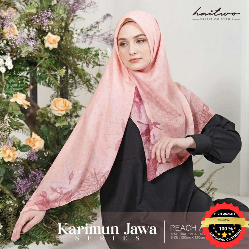HAITWO HIJAB KARIMUNJAWA SERIES-JILBAB SEGI EMPAT VOAL PACKAGING PREMIUM