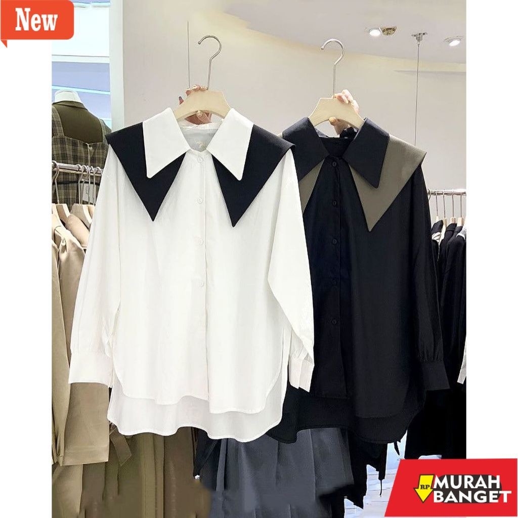 Kaus wanita polos yg lagi kekinian viral- Umme Shirt Korean Style Atasan Wanita Terbaru Poplin Impor